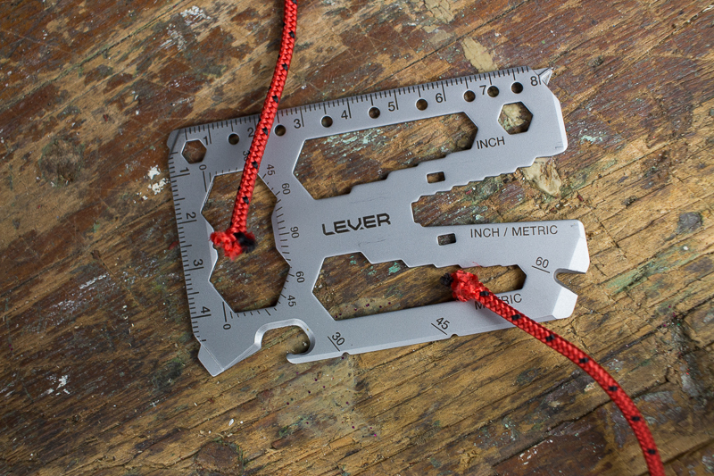 Lever Gear Toolcard after cutting cord
